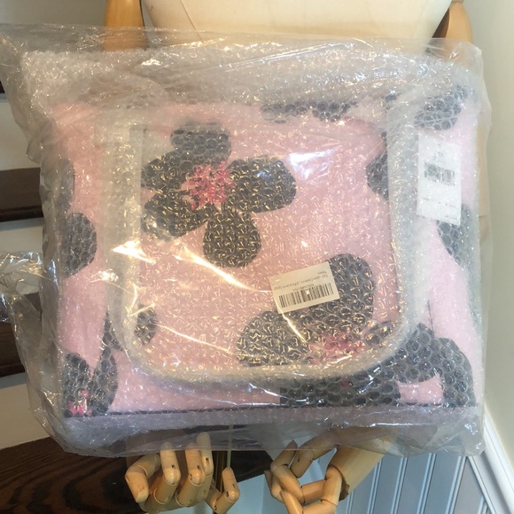 SEE KATE SPADE HIBISCUS BAG FOR SALE - KATE SPADE Pink Hibiscus Card Holder NWOT - Picture 11 of 15